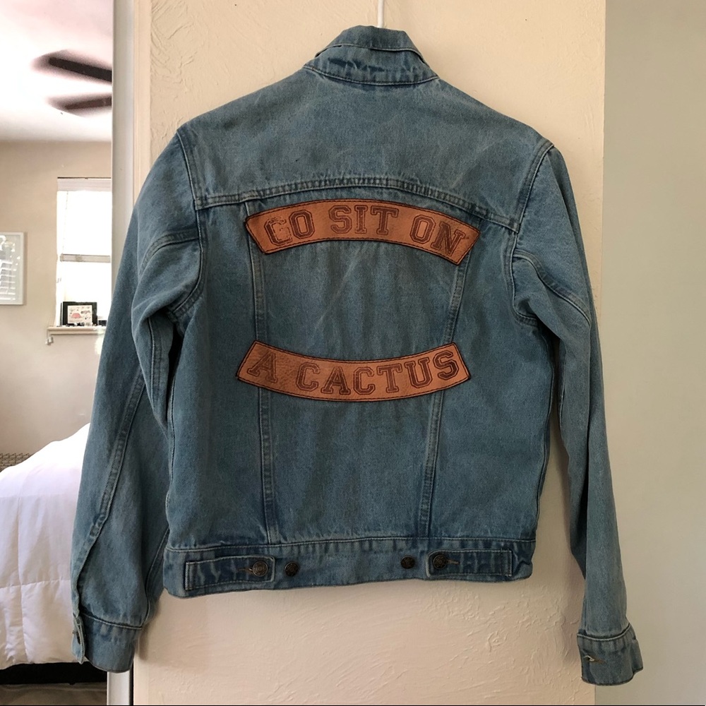 Understated Leather Denim Jacket Sz S